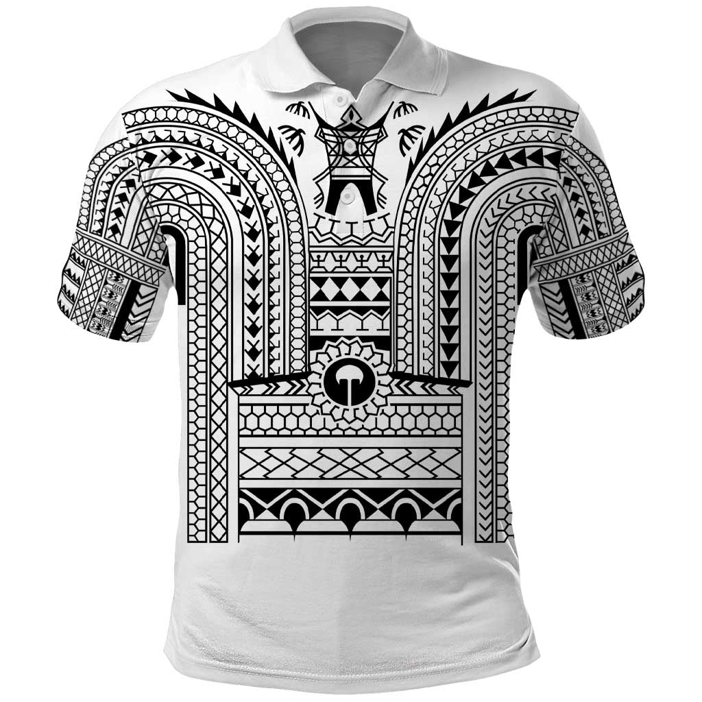Philippines Igorot Tribal Art Tattoo White Polo Shirt - Polynesian Pride