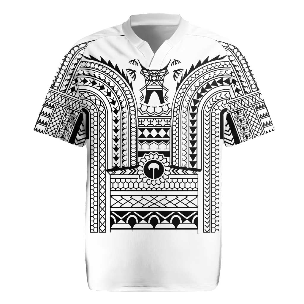 Philippines Igorot Tribal Art Tattoo White Rugby Jersey - Polynesian Pride
