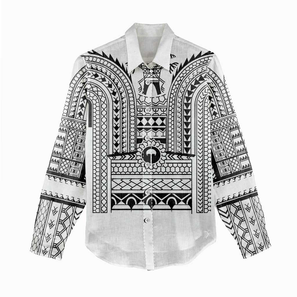 Philippines Igorot Tribal Art Tattoo White Women Casual Shirt - Polynesian Pride