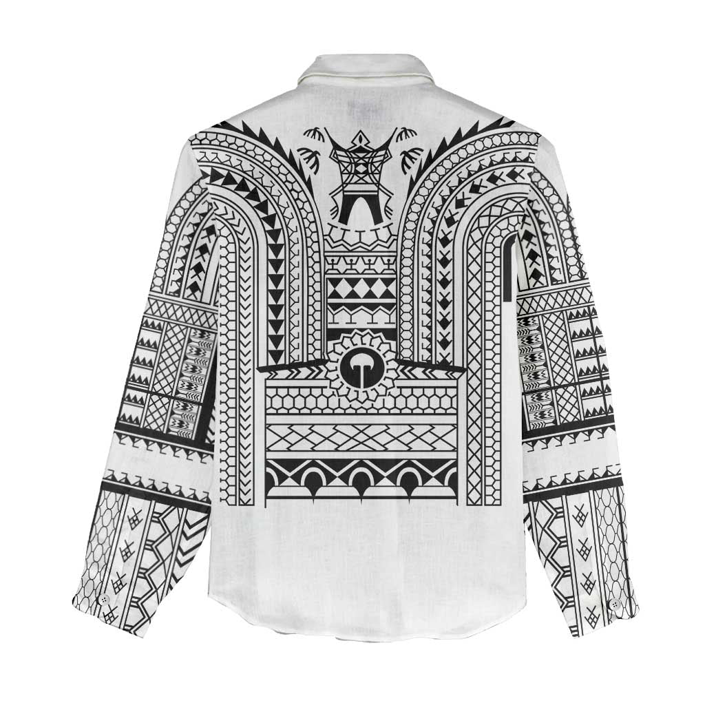 Philippines Igorot Tribal Art Tattoo White Women Casual Shirt - Polynesian Pride