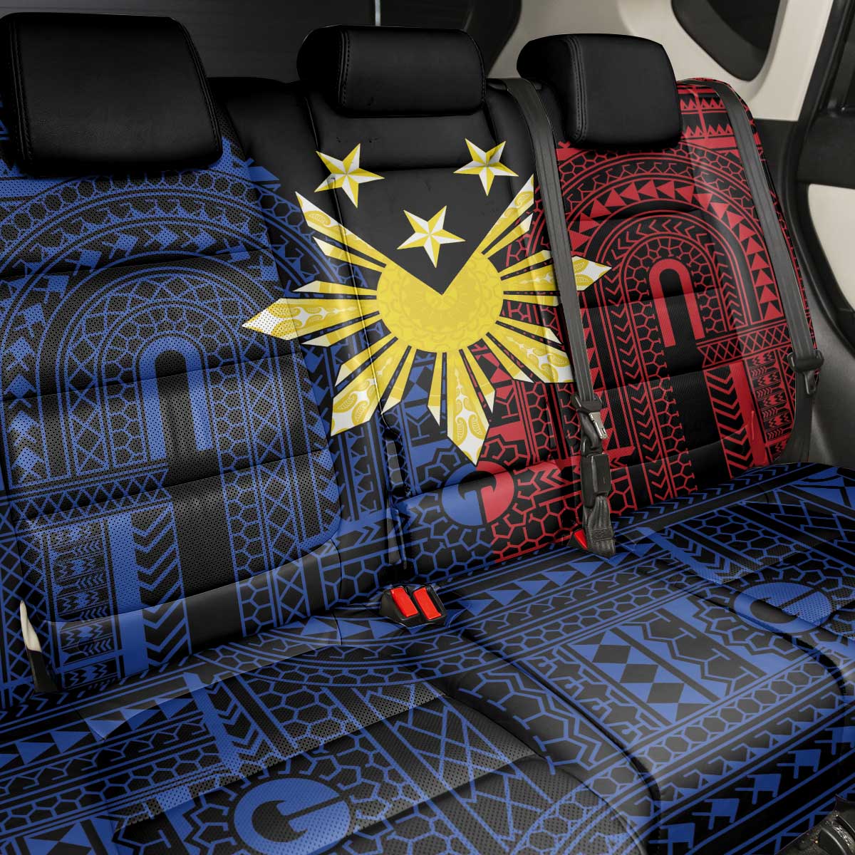 Philippines Sun Star Back Car Seat Cover Igorot Tribal Inspiration - Polynesian Pride