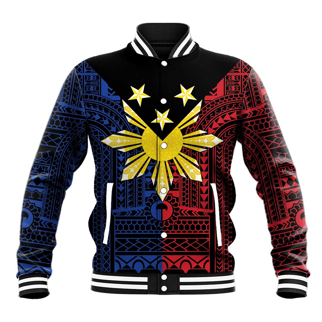 Philippines Sun Star Baseball Jacket Igorot Tribal Inspiration - Polynesian Pride