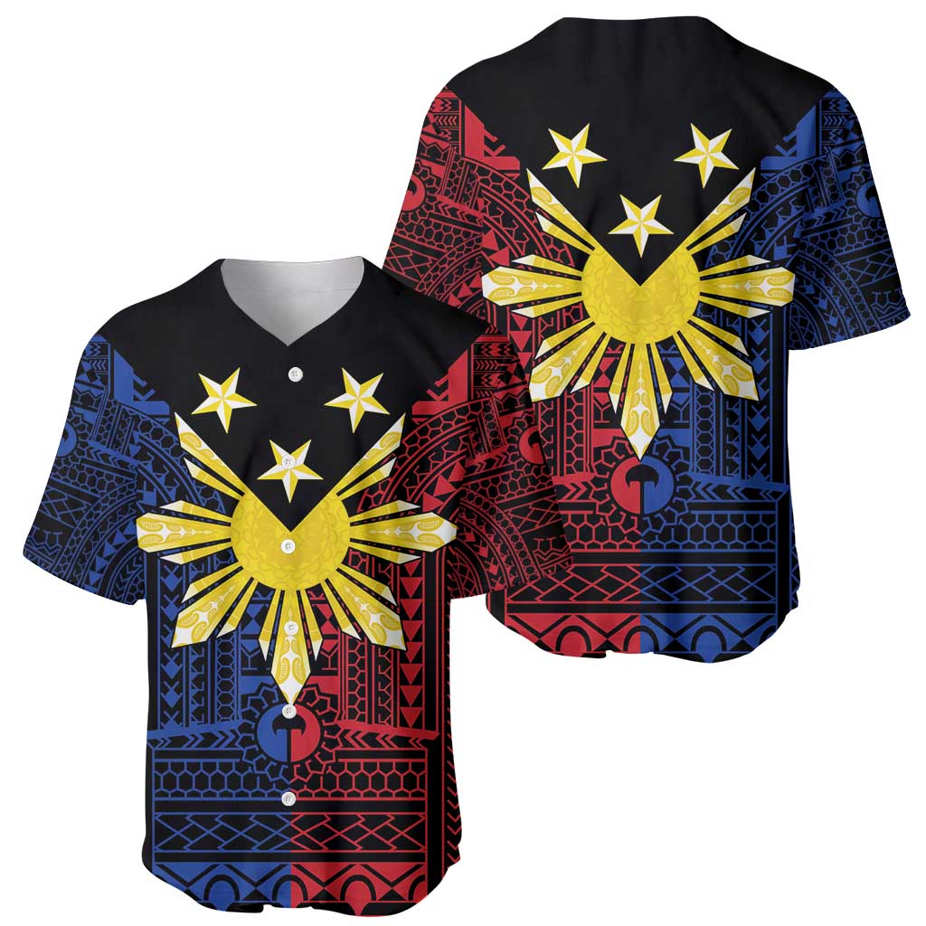 Philippines Sun Star Baseball Jersey Igorot Tribal Inspiration - Polynesian Pride