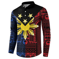 Philippines Sun Star Button Sweatshirt Igorot Tribal Inspiration LT05 - Polynesian Pride