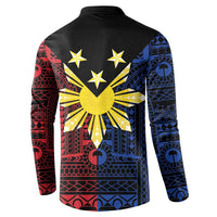 Philippines Sun Star Button Sweatshirt Igorot Tribal Inspiration LT05 - Polynesian Pride