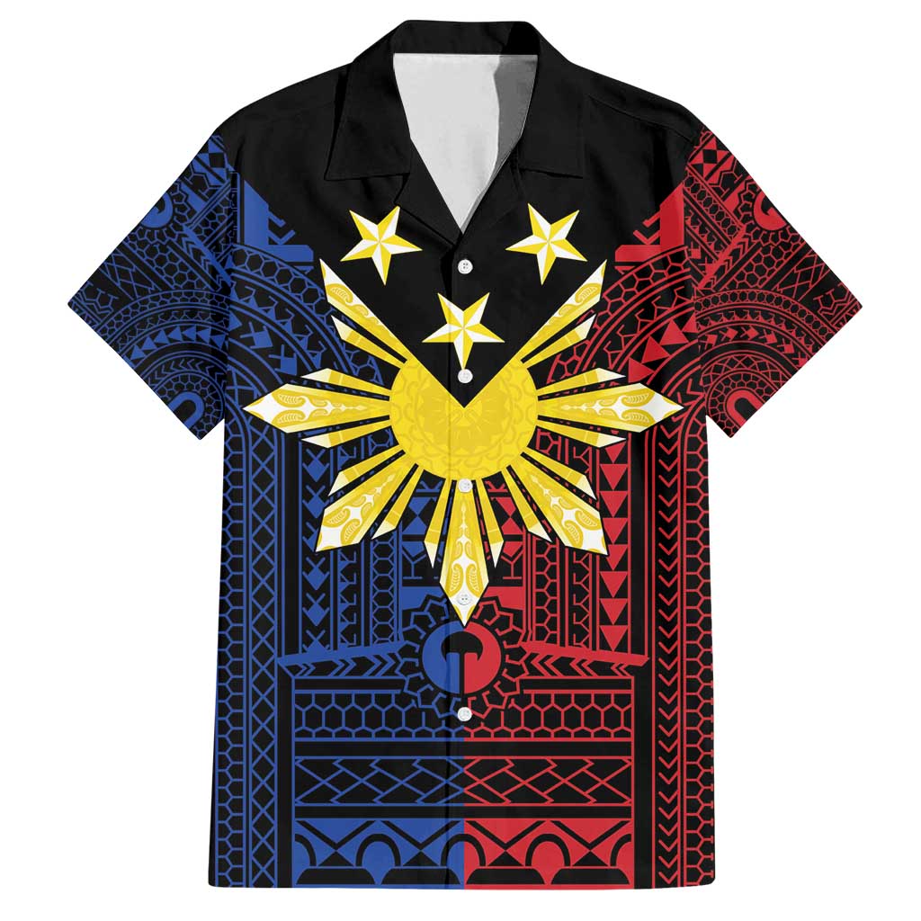 Philippines Sun Star Family Matching Long Sleeve Bodycon Dress and Hawaiian Shirt Igorot Tribal Inspiration - Polynesian Pride