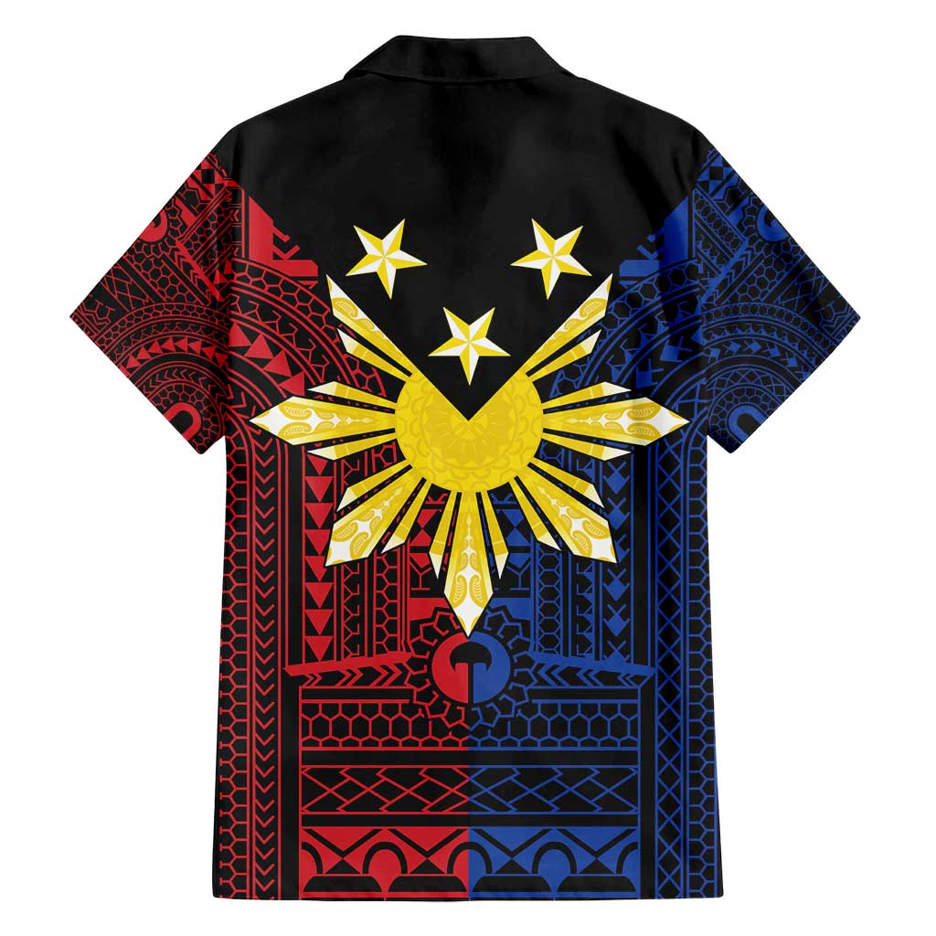Philippines Sun Star Family Matching Off Shoulder Maxi Dress and Hawaiian Shirt Igorot Tribal Inspiration - Polynesian Pride