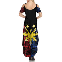 Philippines Sun Star Family Matching Summer Maxi Dress and Hawaiian Shirt Igorot Tribal Inspiration - Polynesian Pride