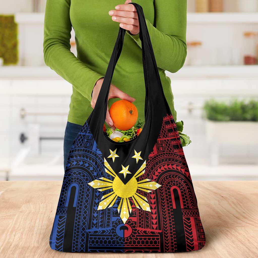 Philippines Sun Star Grocery Bag Igorot Tribal Inspiration - Polynesian Pride