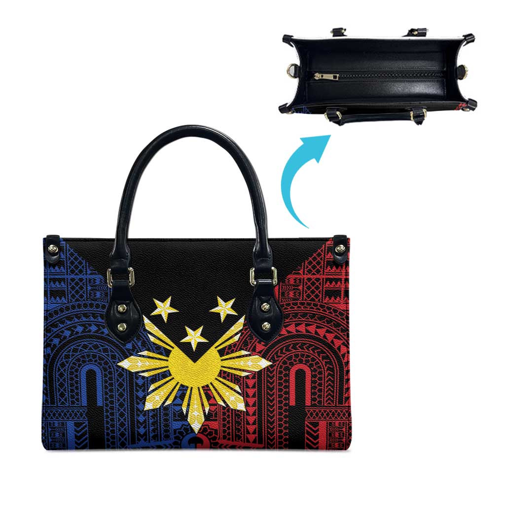 Philippines Sun Star Leather Bag Igorot Tribal Inspiration - Polynesian Pride