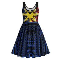 Philippines Sun Star Midi Dress Igorot Tribal Inspiration - Polynesian Pride