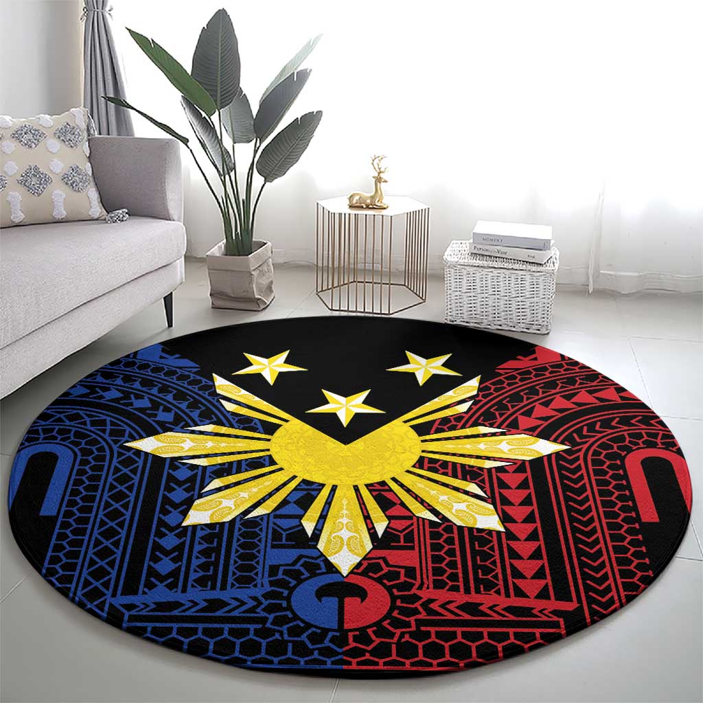 Philippines Sun Star Round Carpet Igorot Tribal Inspiration - Polynesian Pride