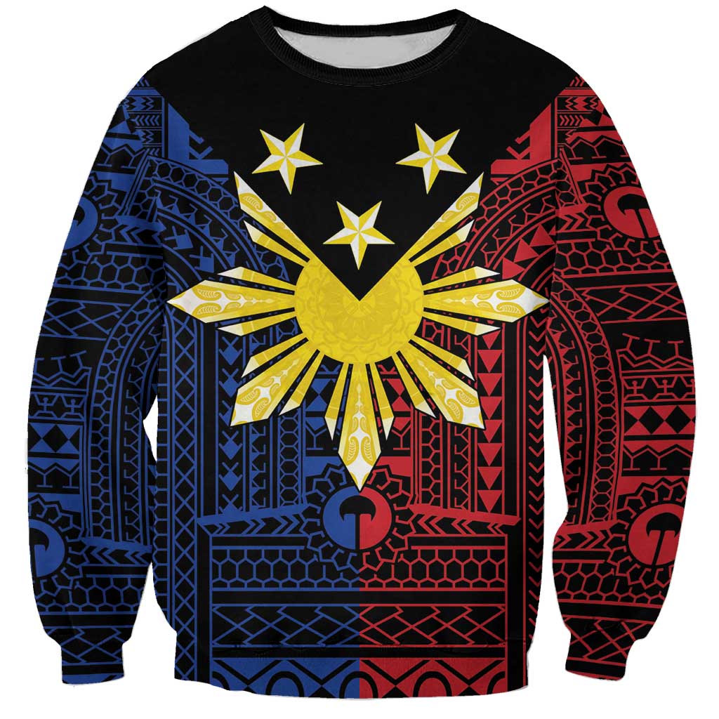 Philippines Sun Star Sweatshirt Igorot Tribal Inspiration - Polynesian Pride