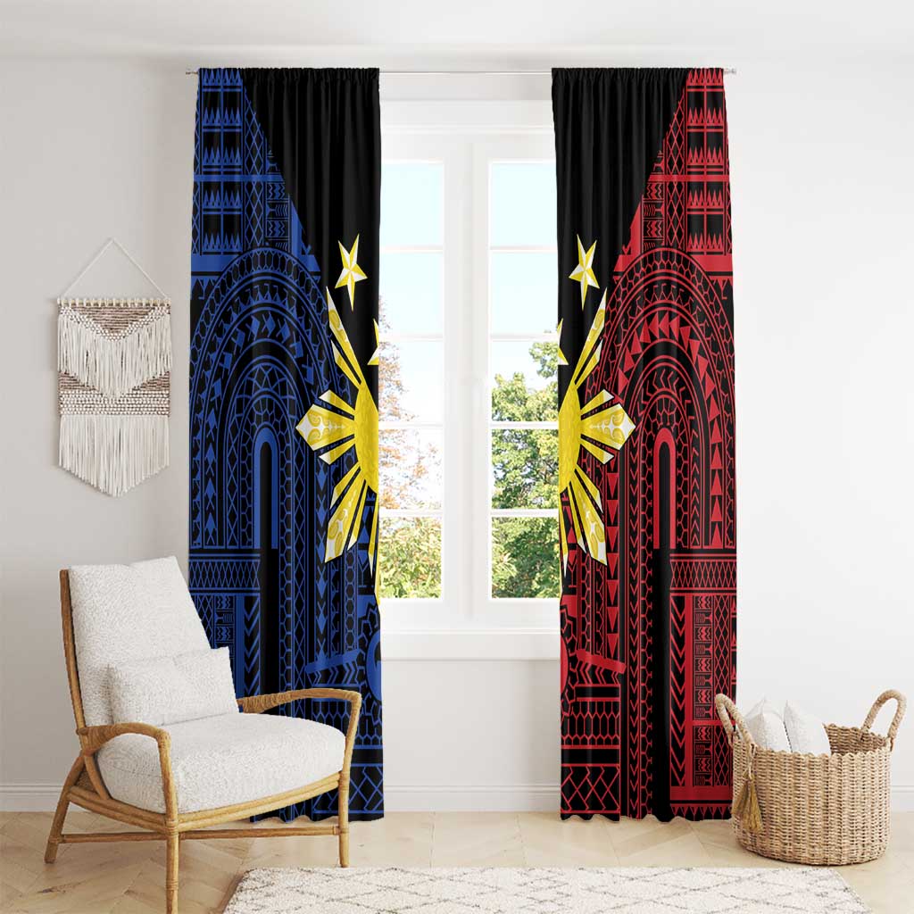 Philippines Sun Star Window Curtain Igorot Tribal Inspiration - Polynesian Pride