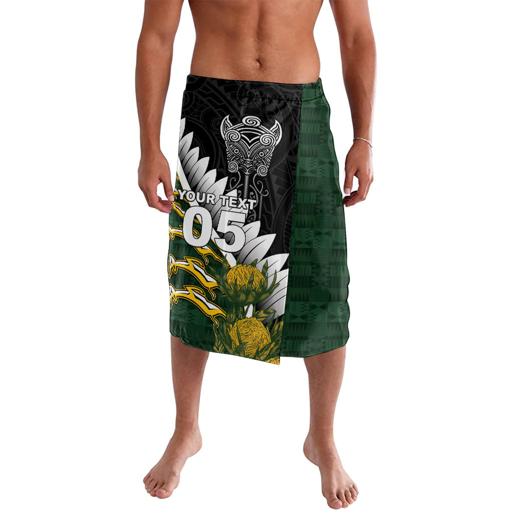 Custom Rugby New Zealand And South Africa Lavalava Silver Fern With Springboks
