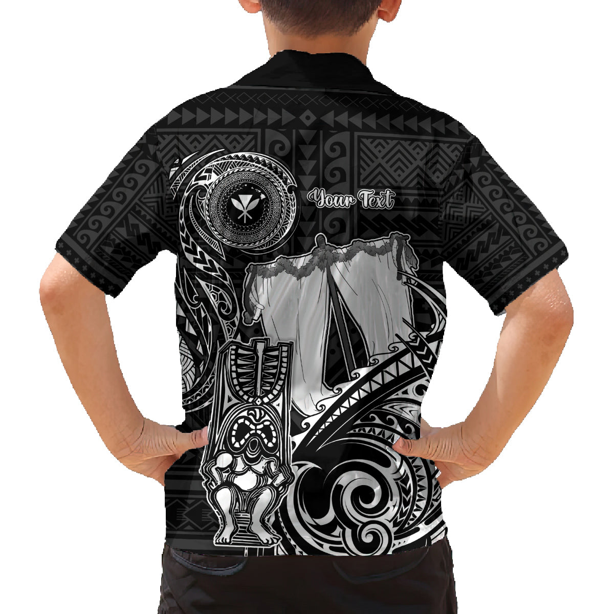 Personalized Hawaii Makahiki Season Family Matching Off Shoulder Long Sleeve Dress and Hawaiian Shirt Akua Loa Polynesian Pattern LT05 - Polynesian Pride