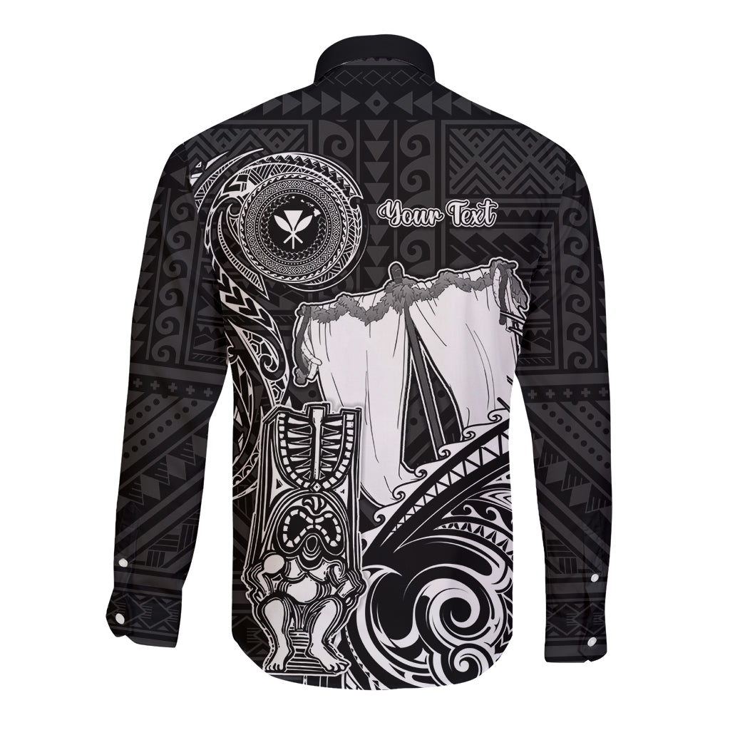Personalized Hawaii Makahiki Season Long Sleeve Button Shirt Akua Loa Polynesian Pattern LT05 - Polynesian Pride