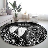 Hawaii Makahiki Season Round Carpet Akua Loa Polynesian Pattern LT05 - Polynesian Pride