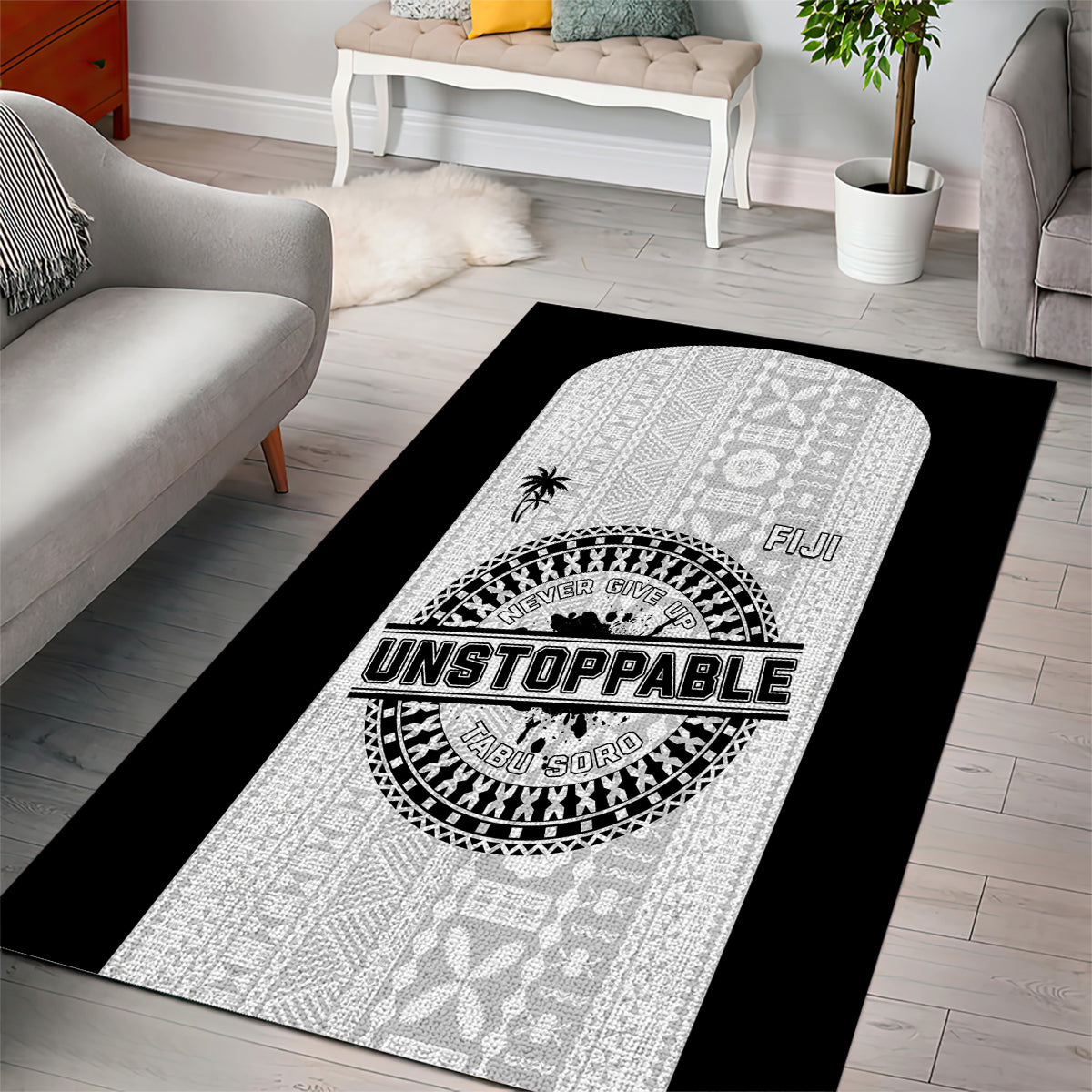 Fiji Obstacle Race 2023 Area Rug Never Give Up LT05 - Polynesian Pride