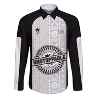 Personalized Fiji Obstacle Race 2023 Family Matching Puletasi Dress and Hawaiian Shirt Never Give Up LT05 Dad's Shirt - Long Sleeve Black - Polynesian Pride