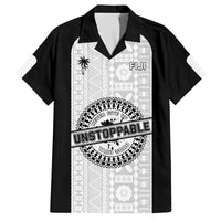 Personalized Fiji Obstacle Race 2023 Family Matching Tank Maxi Dress and Hawaiian Shirt Never Give Up LT05 Dad's Shirt - Short Sleeve Black - Polynesian Pride