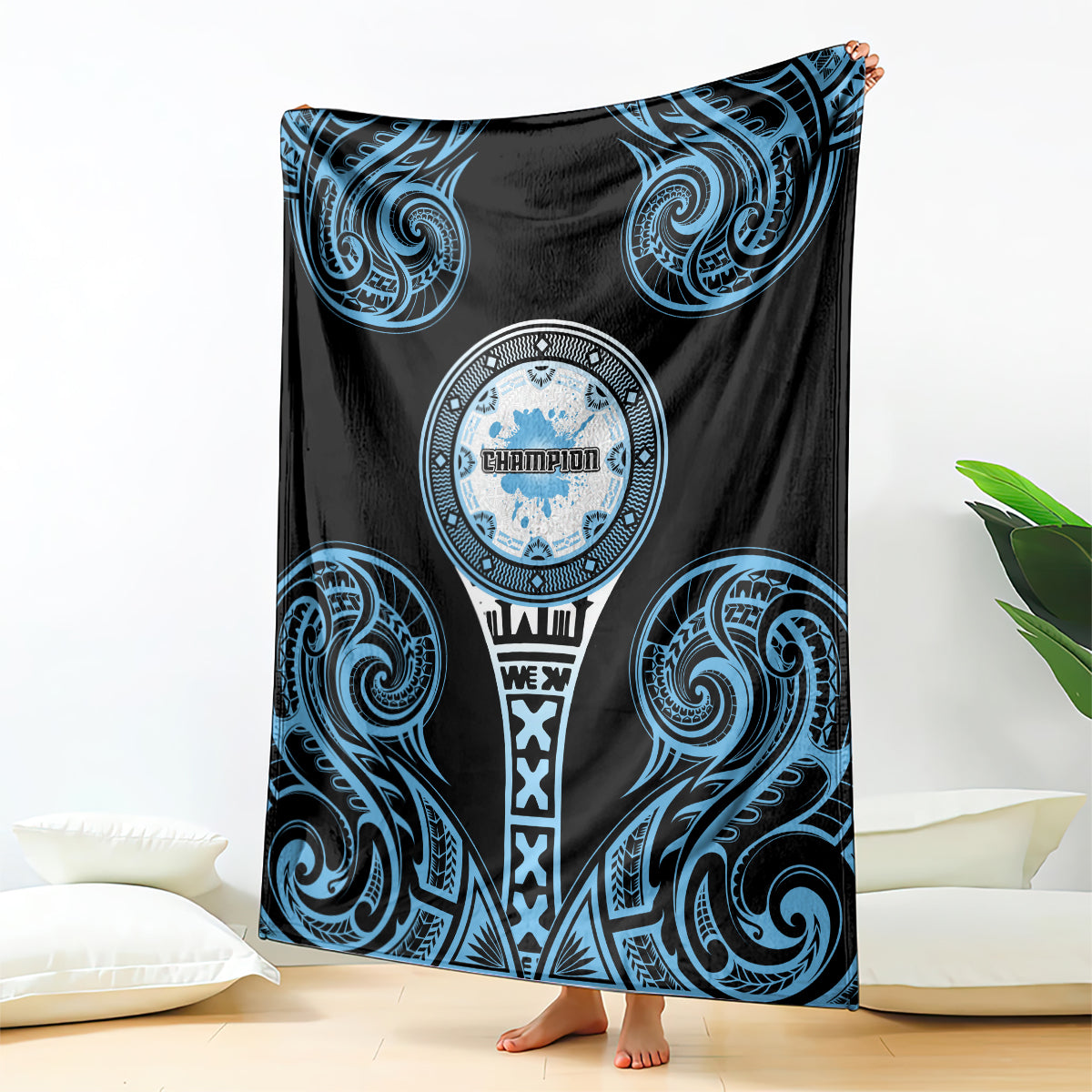 Fiji Obstacle Race 2023 Blanket Go Champion LT05 Blue - Polynesian Pride