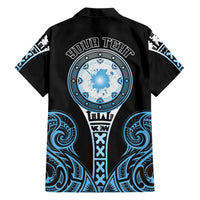 Personalized Fiji Obstacle Race 2023 Family Matching Short Sleeve Bodycon Dress and Hawaiian Shirt Go Champion LT05 - Polynesian Pride