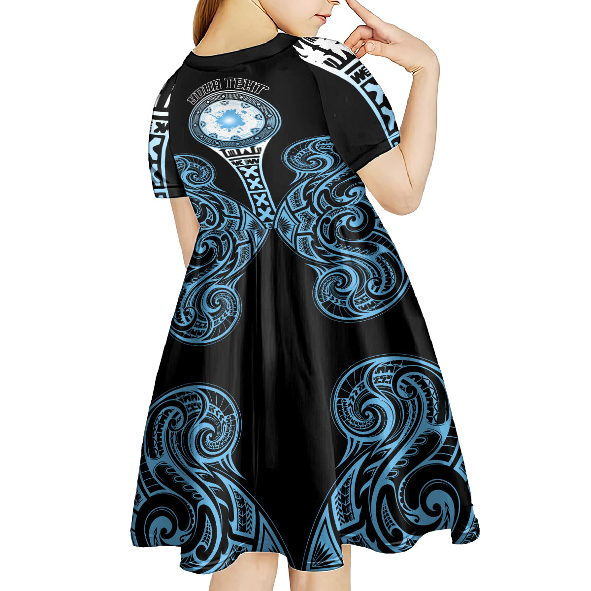 Personalized Fiji Obstacle Race 2023 Kid Short Sleeve Dress Go Champion LT05 - Polynesian Pride