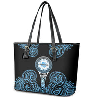 Fiji Obstacle Race 2023 Leather Tote Bag Go Champion LT05 - Polynesian Pride