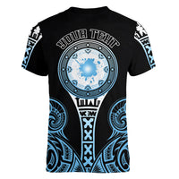 Personalized Fiji Obstacle Race 2023 Women V Neck T Shirt Go Champion LT05 - Polynesian Pride