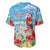 Hawaii Christmas Baseball Jersey Funny Macaw Parrot Tropical Vibe