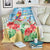 Hawaii Christmas Blanket Funny Macaw Parrot Tropical Vibe