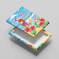 Hawaii Christmas Canvas Wall Art Funny Macaw Parrot Tropical Vibe LT05 - Polynesian Pride
