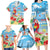 Hawaii Christmas Family Matching Long Sleeve Bodycon Dress and Hawaiian Shirt Funny Macaw Parrot Tropical Vibe