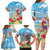 Hawaii Christmas Family Matching Long Sleeve Bodycon Dress and Hawaiian Shirt Funny Macaw Parrot Tropical Vibe