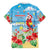 Hawaii Christmas Family Matching Long Sleeve Bodycon Dress and Hawaiian Shirt Funny Macaw Parrot Tropical Vibe