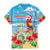 Hawaii Christmas Family Matching Mermaid Dress and Hawaiian Shirt Funny Macaw Parrot Tropical Vibe