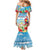 Hawaii Christmas Family Matching Mermaid Dress and Hawaiian Shirt Funny Macaw Parrot Tropical Vibe