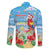 Hawaii Christmas Family Matching Off The Shoulder Long Sleeve Dress and Hawaiian Shirt Funny Macaw Parrot Tropical Vibe