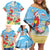 Hawaii Christmas Family Matching Off Shoulder Short Dress and Hawaiian Shirt Funny Macaw Parrot Tropical Vibe