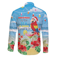 Hawaii Christmas Family Matching Off Shoulder Short Dress and Hawaiian Shirt Funny Macaw Parrot Tropical Vibe
