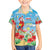 Hawaii Christmas Family Matching Off Shoulder Short Dress and Hawaiian Shirt Funny Macaw Parrot Tropical Vibe