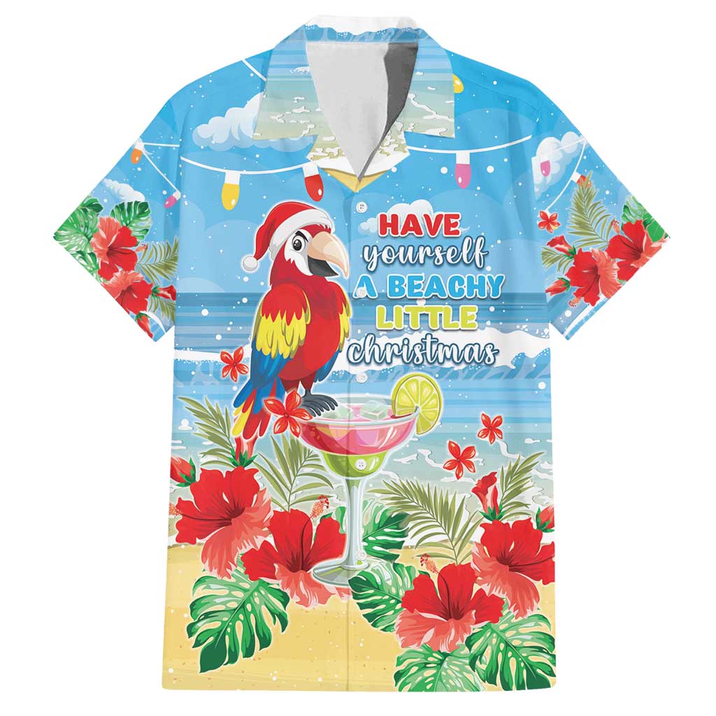 Hawaii Christmas Family Matching Puletasi and Hawaiian Shirt Funny Macaw Parrot Tropical Vibe