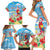 Hawaii Christmas Family Matching Short Sleeve Bodycon Dress and Hawaiian Shirt Funny Macaw Parrot Tropical Vibe