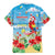 Hawaii Christmas Family Matching Short Sleeve Bodycon Dress and Hawaiian Shirt Funny Macaw Parrot Tropical Vibe