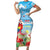 Hawaii Christmas Family Matching Short Sleeve Bodycon Dress and Hawaiian Shirt Funny Macaw Parrot Tropical Vibe