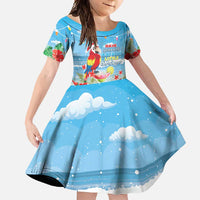 Hawaii Christmas Family Matching Summer Maxi Dress and Hawaiian Shirt Funny Macaw Parrot Tropical Vibe