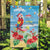 Hawaii Christmas Garden Flag Funny Macaw Parrot Tropical Vibe