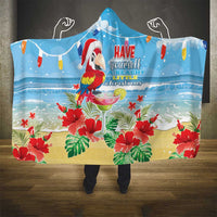 Hawaii Christmas Hooded Blanket Funny Macaw Parrot Tropical Vibe LT05 - Polynesian Pride