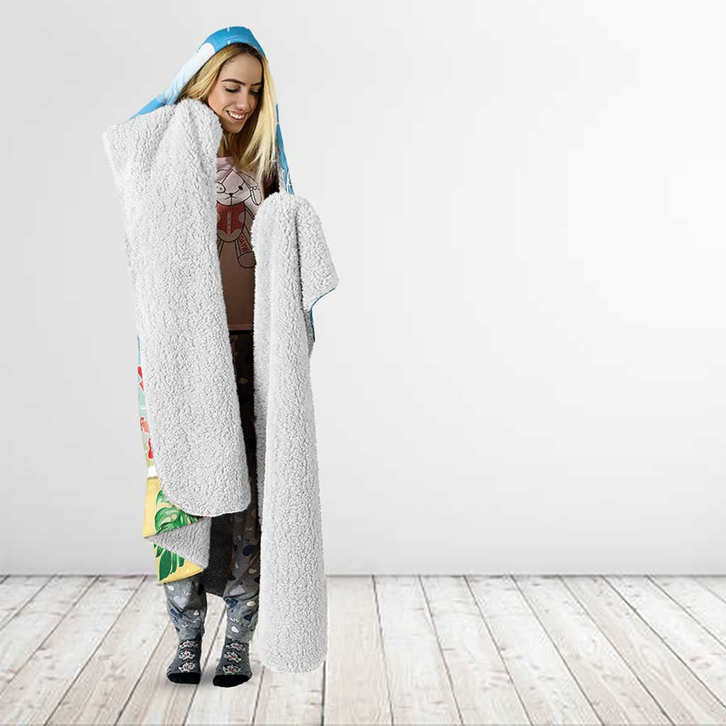 Hawaii Christmas Hooded Blanket Funny Macaw Parrot Tropical Vibe LT05 - Polynesian Pride